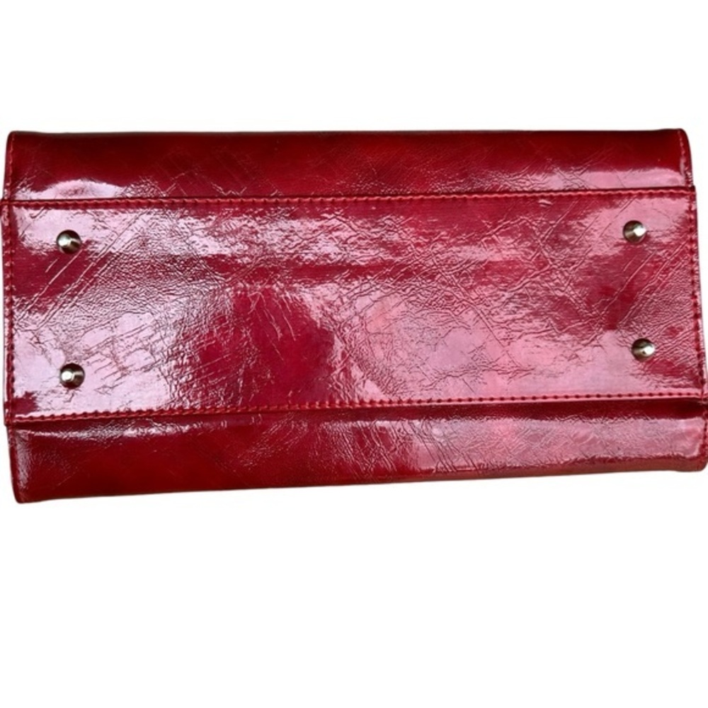 MICHE CLASSIC BASE NWOT PURSE SHELL SKIN RED‎ FAUX LEATHER 11IN X 19IN w/ tree - Picture 4 of 9